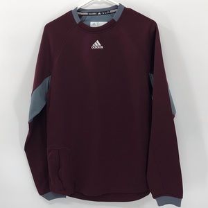 Adidas Dugout Fleece Long Sleeve ‘Maroon/Onix’ Men’s Size XSmall